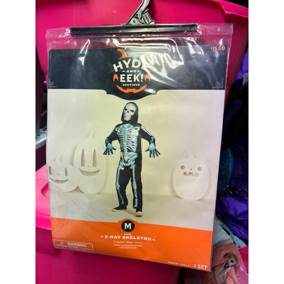 New Hyde & Eek Bootique Kids X-Ray Skeleton Costume Medium - Picture 1 of 5